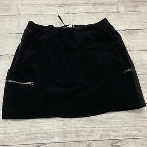 Tangerine Womens Athletic Skort Size XL Black Pull On Stretchy Zip Pocket